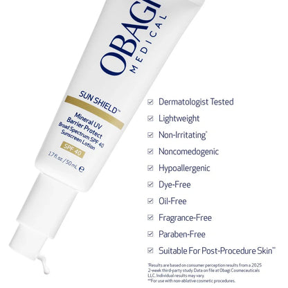 OBAGI SUN SHIELD™ MINERAL UV BARRIER PROTECT BROAD SPECTRUM SPF 40